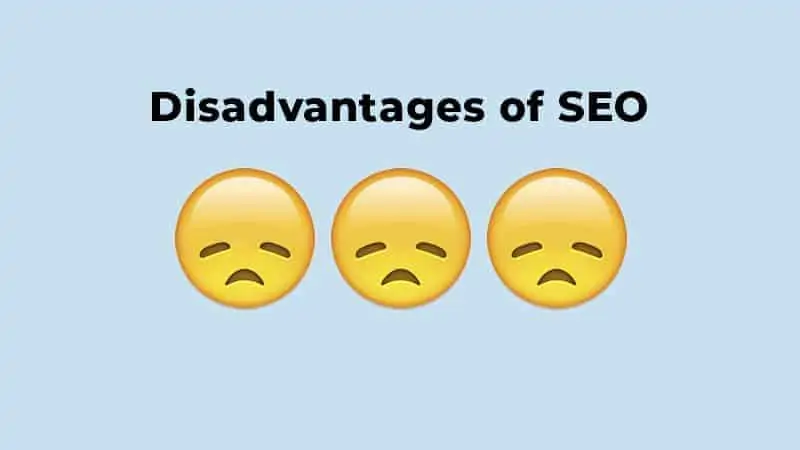 Disadvantages of SEO